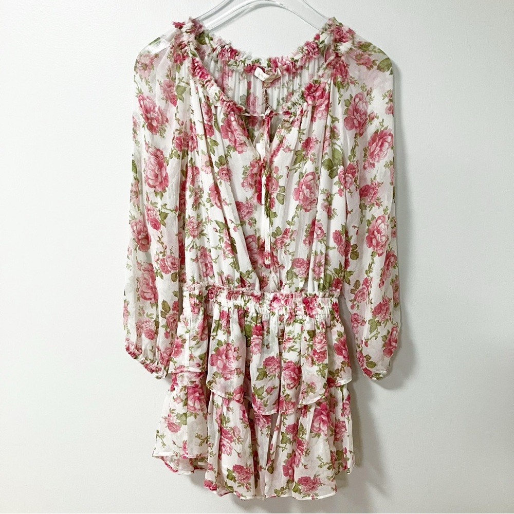 LoveShackFancy | Floral Silk Dress S
